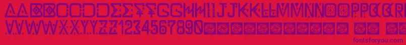 DzTypographyZilapdemo Font – Purple Fonts on Red Background