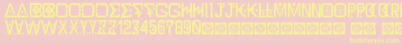 DzTypographyZilapdemo Font – Yellow Fonts on Pink Background