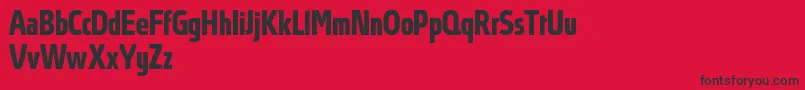 Weitere Informationen zur AbsolutProBoldcondensed-Schriftart AbsolutProBoldcondensed-Schriftart – Schwarze Schriften auf rotem Hintergrund