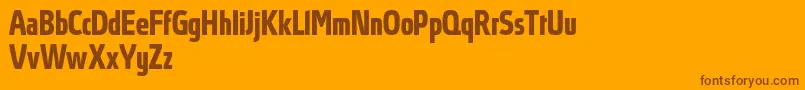 AbsolutProBoldcondensed Font – Brown Fonts on Orange Background