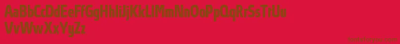 Fonte AbsolutProBoldcondensed – fontes marrons em um fundo vermelho