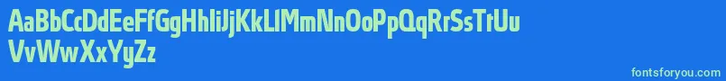 AbsolutProBoldcondensed Font – Green Fonts on Blue Background