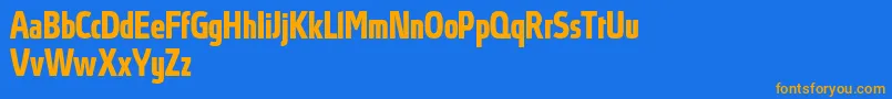 AbsolutProBoldcondensed Font – Orange Fonts on Blue Background