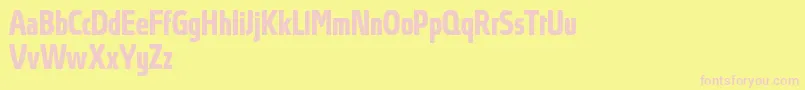 AbsolutProBoldcondensed Font – Pink Fonts on Yellow Background