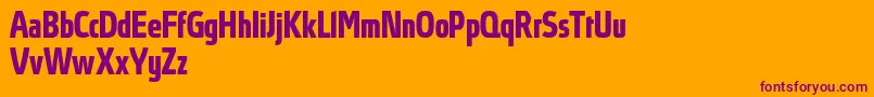 AbsolutProBoldcondensed Font – Purple Fonts on Orange Background