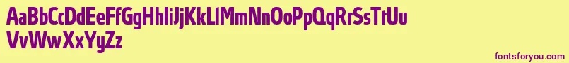 AbsolutProBoldcondensed Font – Purple Fonts on Yellow Background