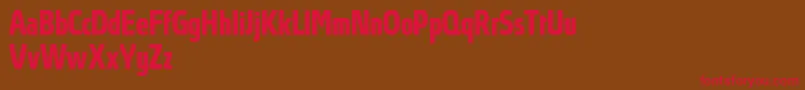 AbsolutProBoldcondensed Font – Red Fonts on Brown Background