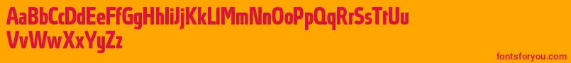 AbsolutProBoldcondensed Font – Red Fonts on Orange Background
