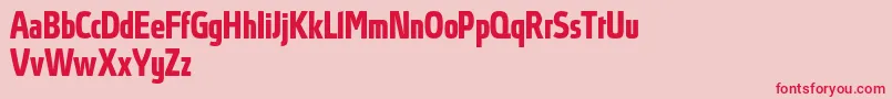 AbsolutProBoldcondensed Font – Red Fonts on Pink Background