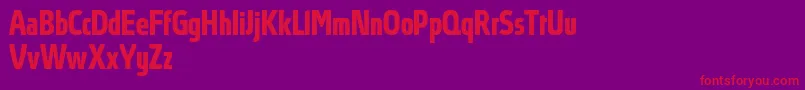 Czcionka AbsolutProBoldcondensed – czerwone czcionki na fioletowym tle