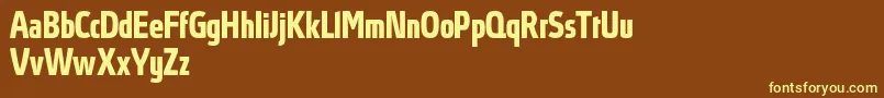 AbsolutProBoldcondensed Font – Yellow Fonts on Brown Background