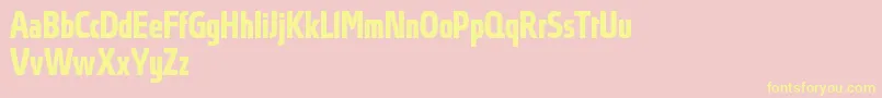 AbsolutProBoldcondensed-Schriftart – Gelbe Schriften auf rosa Hintergrund