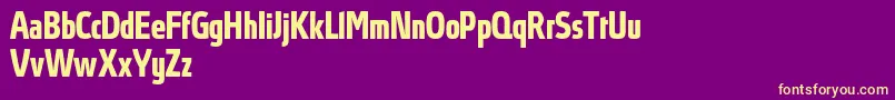 AbsolutProBoldcondensed Font – Yellow Fonts on Purple Background
