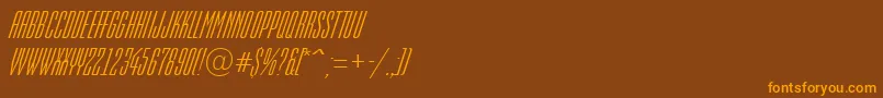 EmpirialItalic Font – Orange Fonts on Brown Background