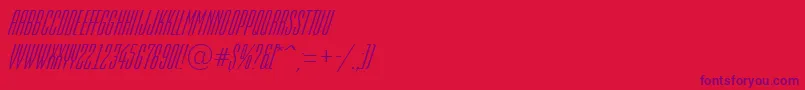 EmpirialItalic Font – Purple Fonts on Red Background