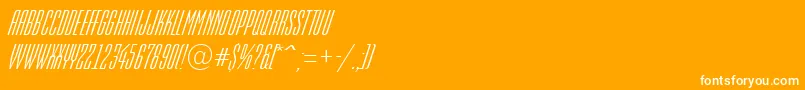EmpirialItalic Font – White Fonts on Orange Background