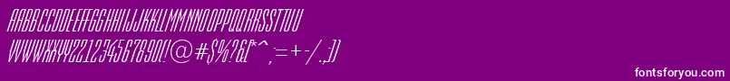Police EmpirialItalic – polices blanches sur fond violet