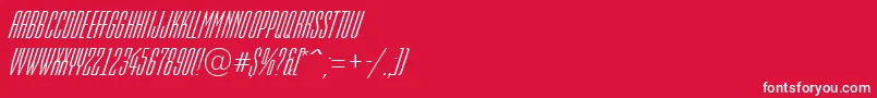 EmpirialItalic Font – White Fonts on Red Background