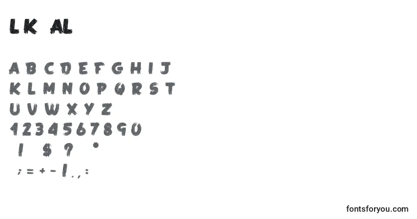 Шрифт LaKameALeon – алфавит, цифры, специальные символы