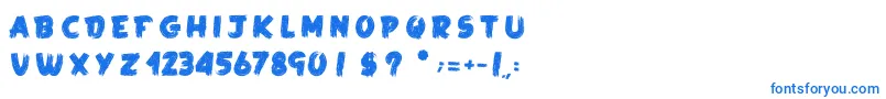 LaKameALeon Font – Blue Fonts on White Background