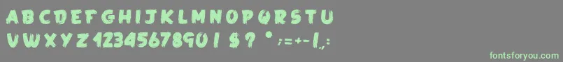 LaKameALeon Font – Green Fonts on Gray Background