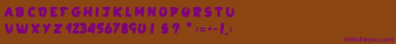 LaKameALeon Font – Purple Fonts on Brown Background
