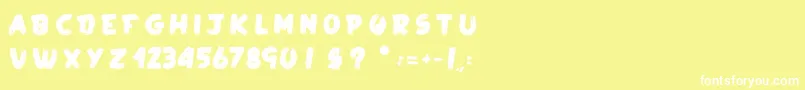 LaKameALeon Font – White Fonts on Yellow Background