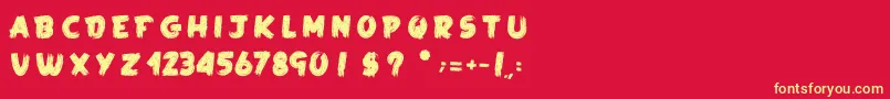 LaKameALeon-fontti – keltaiset fontit punaisella taustalla