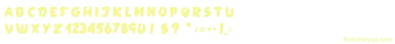LaKameALeon Font – Yellow Fonts on White Background
