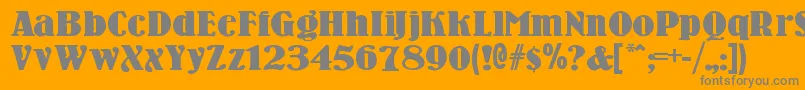 Woodenni Font – Gray Fonts on Orange Background