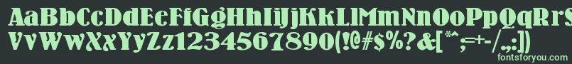 Шрифт Woodenni – зелёные шрифты на чёрном фоне
