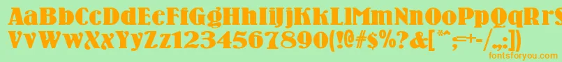 Woodenni Font – Orange Fonts on Green Background