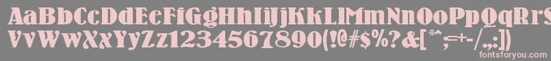 Woodenni Font – Pink Fonts on Gray Background