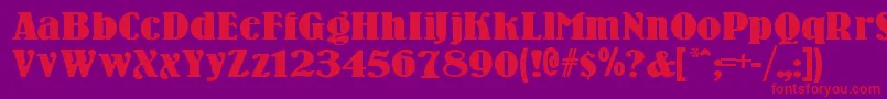 Woodenni Font – Red Fonts on Purple Background