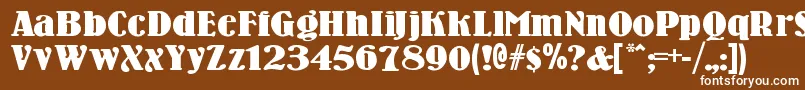 Шрифт Woodenni – белые шрифты на коричневом фоне