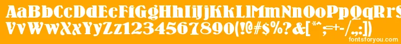 Woodenni Font – White Fonts on Orange Background