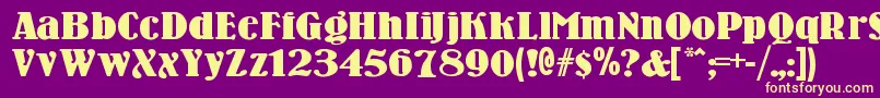 Woodenni Font – Yellow Fonts on Purple Background