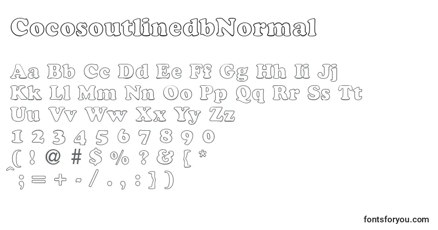 Schriftart CocosoutlinedbNormal – Alphabet, Zahlen, spezielle Symbole