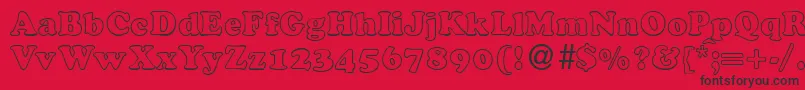 CocosoutlinedbNormal Font – Black Fonts on Red Background