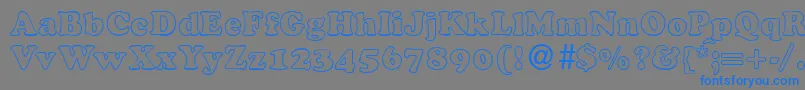 CocosoutlinedbNormal Font – Blue Fonts on Gray Background