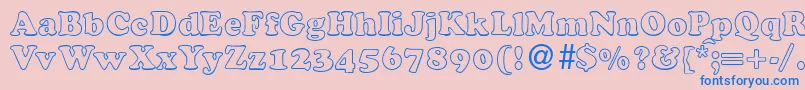 CocosoutlinedbNormal Font – Blue Fonts on Pink Background