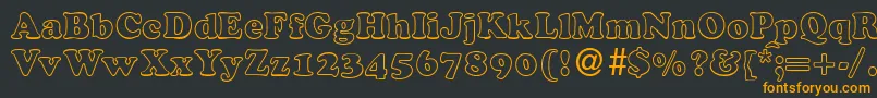 CocosoutlinedbNormal Font – Orange Fonts on Black Background