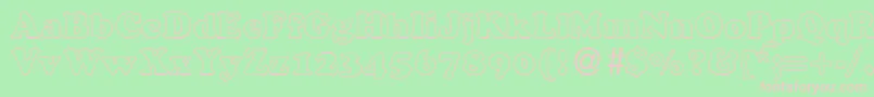 CocosoutlinedbNormal Font – Pink Fonts on Green Background