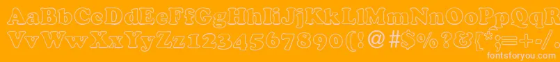 fuente CocosoutlinedbNormal – Fuentes Rosadas Sobre Fondo Naranja