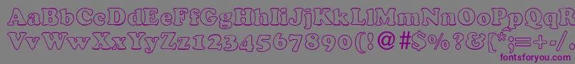 CocosoutlinedbNormal Font – Purple Fonts on Gray Background