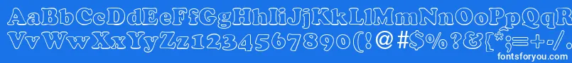 CocosoutlinedbNormal Font – White Fonts on Blue Background