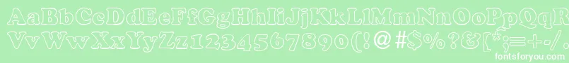 CocosoutlinedbNormal Font – White Fonts on Green Background