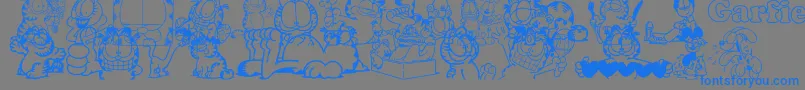 Подробнее о шрифте Garfield Шрифт Garfield – синие шрифты на сером фоне
