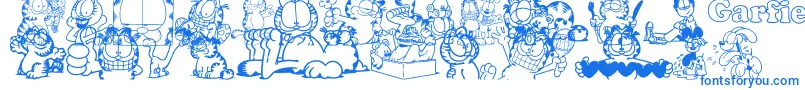 Шрифт Garfield – синие шрифты