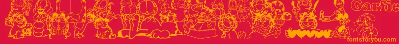 More about Garfield Font Garfield Font – Orange Fonts on Red Background